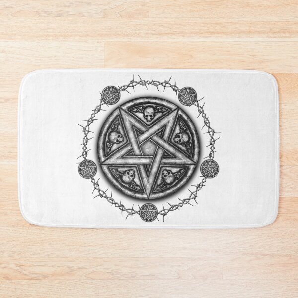 Item preview, Five Pointed Star Medallion - Skulls & Barbwire. designed and sold by OriginalDP.