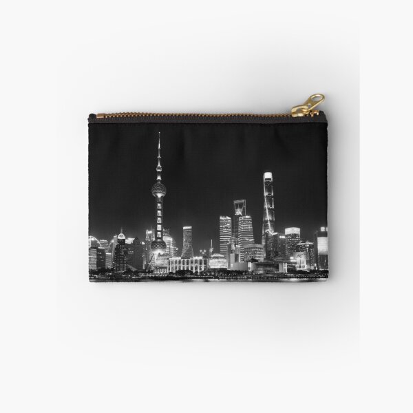 Item preview, Black and white view of Pudong district from the Bund in Shanghai designed and sold by YFS Visuals.