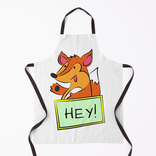 Item preview, fox with a sign saying hey designed and sold by Ekaterina  Biserova.