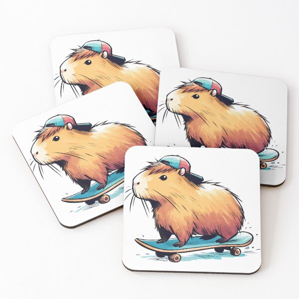 Item preview, Cool Capybara Skateboarding designed and sold by TomFrontierArt.