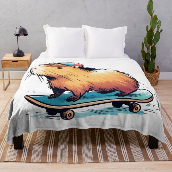 Item preview, Cool Capybara Skateboarding designed and sold by TomFrontierArt.