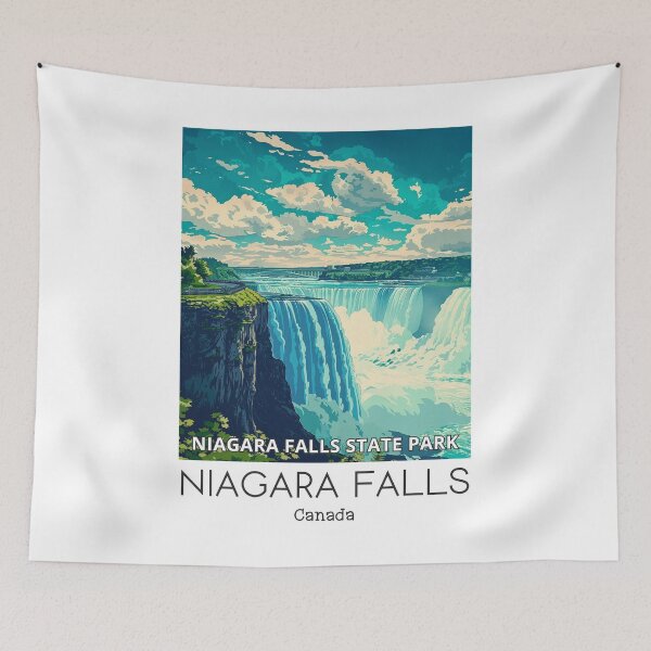 Item preview, A Vintage Travel Illustration of the Niagara Falls - Canada designed and sold by GoodOldVintage.