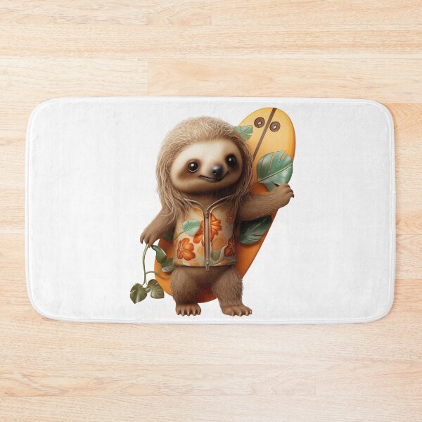 Item preview, Cool surfer sloth with surf board designed and sold by Daydreamsatdawn.