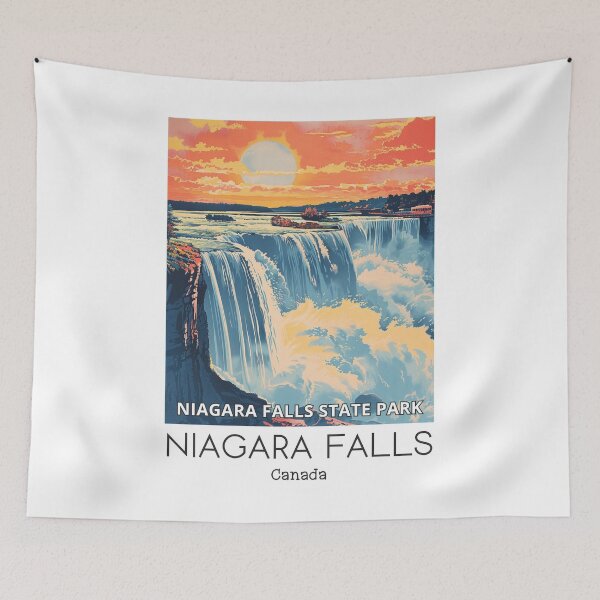 Item preview, A Vintage Travel Illustration of the Niagara Falls - Canada designed and sold by GoodOldVintage.
