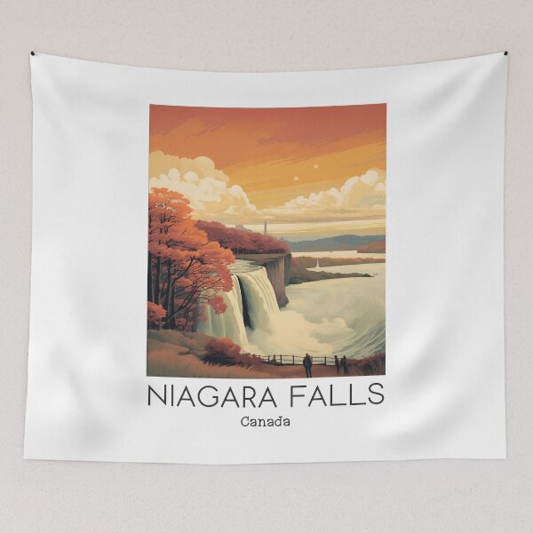 Item preview, A Vintage Travel Illustration of the Niagara Falls - Canada designed and sold by GoodOldVintage.