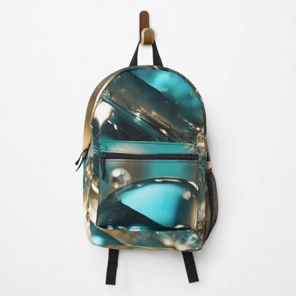 Item preview, Abstract gold and turquoise glas beads designed and sold by ADP76.