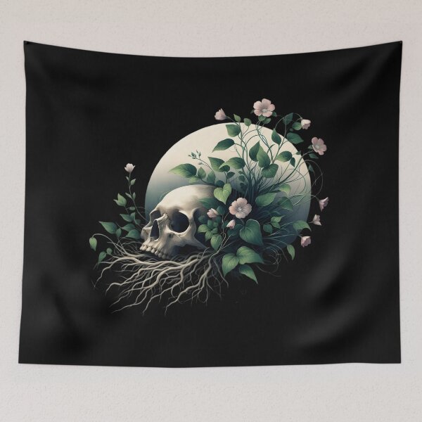 Item preview,  Skull with Floral Growth Design designed and sold by pumsquare.