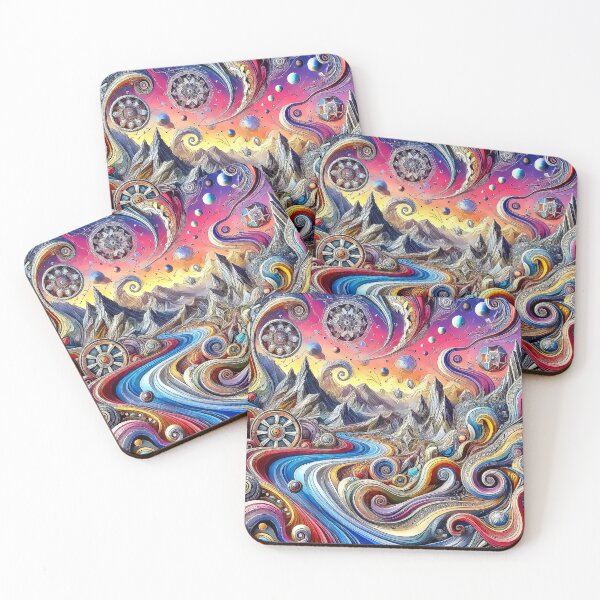 Item preview, Surreal Abstract Landscape of Cosmic Flowing Energies designed and sold by aunins7.