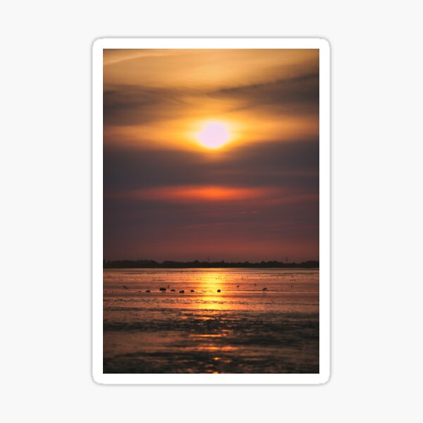 Item preview, Sunset over the Wadden Sea in Dangast designed and sold by Ruhrpottpicture.