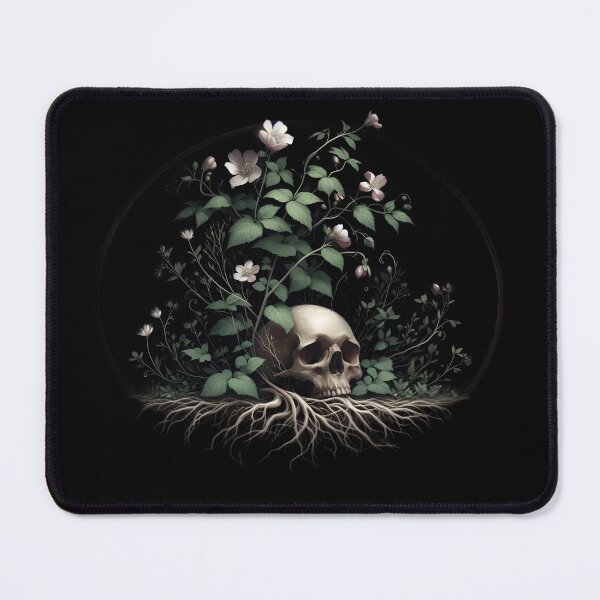 Item preview,  Skull and Flowers Botanical Artwork designed and sold by pumsquare.