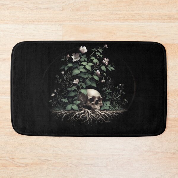 Item preview,  Skull and Flowers Botanical Artwork designed and sold by pumsquare.
