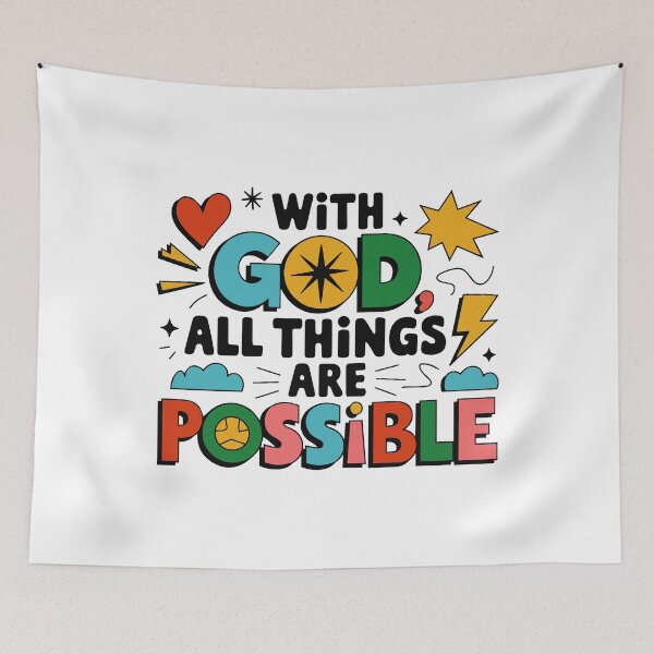 Item preview, With God All Things Are Possible - Omnipotence designed and sold by ThreeftlyPicks.