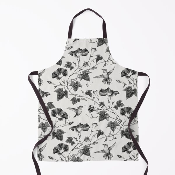 Item preview, Ipomoea Toile with Hummingbirds in Charcoal black designed and sold by Perrin Le Feuvre.