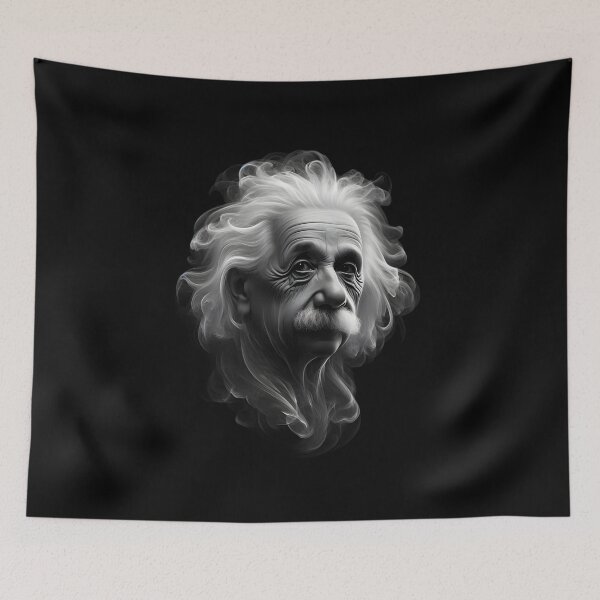 Item preview,  Einstein Portrait in Black and White Art designed and sold by pumsquare.