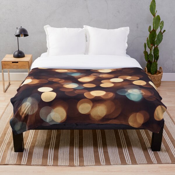 Item preview, Abstract gold, brown and blue bokeh designed and sold by ADP76.