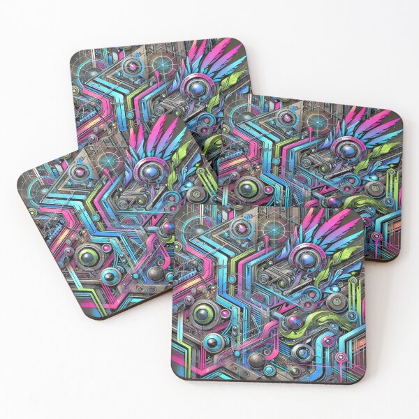 Item preview, Neon Circuitry: Futuristic Abstract Graffiti designed and sold by aunins7.