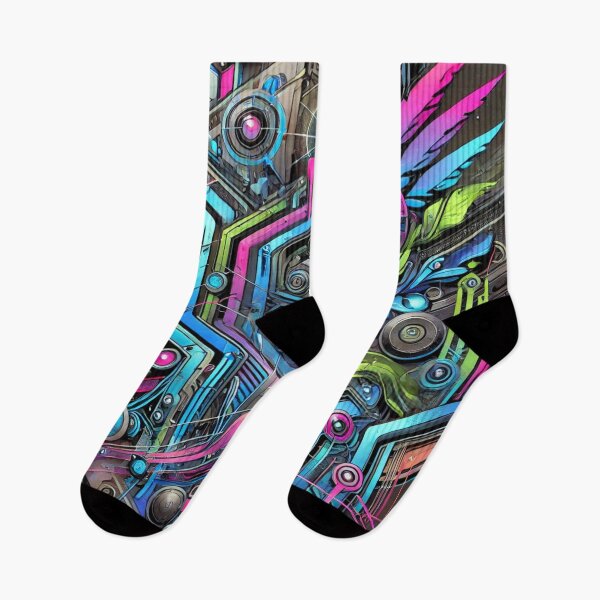 Item preview, Neon Circuitry: Futuristic Abstract Graffiti designed and sold by aunins7.