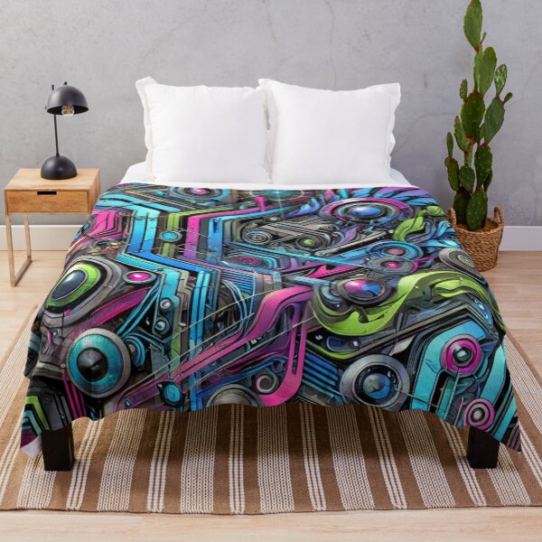 Item preview, Neon Circuitry: Futuristic Abstract Graffiti designed and sold by aunins7.