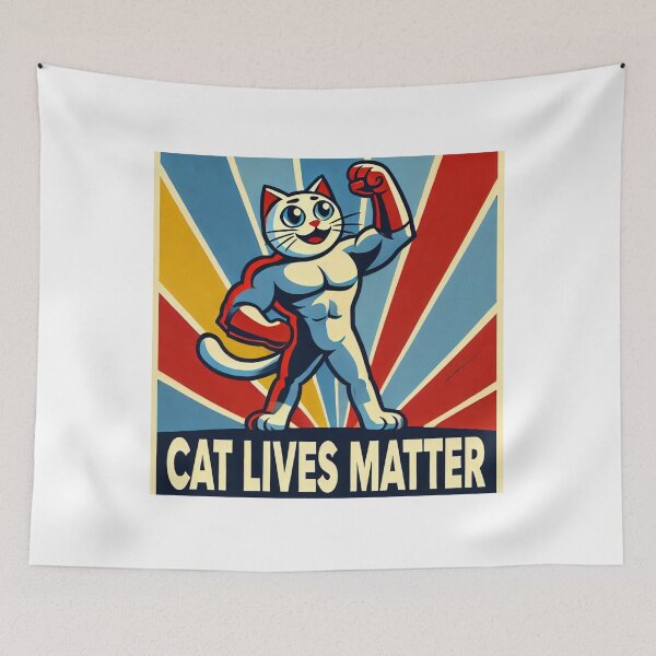 Item preview, Cat lives matter / super hero cat designed and sold by LostForSpace.
