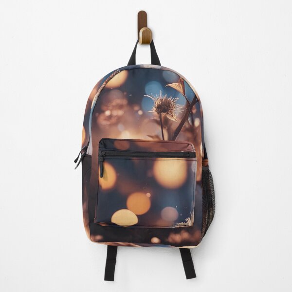Item preview, Abstract dandelion in gold, brown and blue bokeh designed and sold by ADP76.
