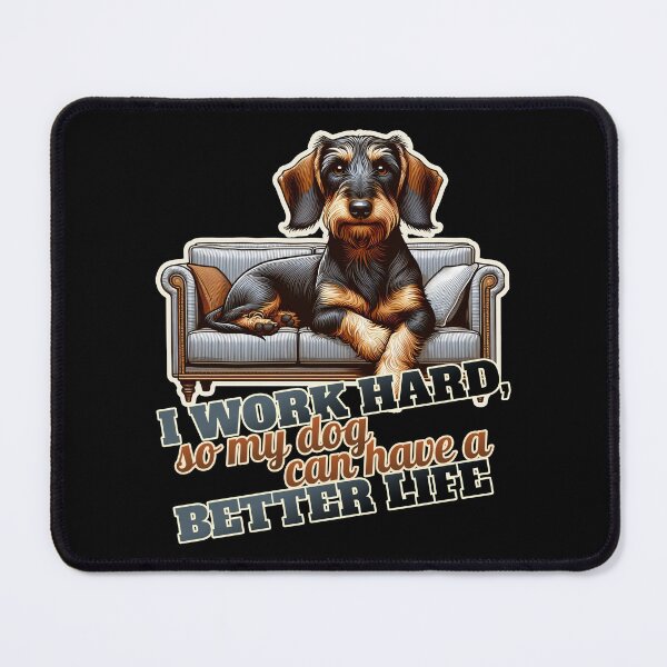 Item preview, Work hard Wire-haired Dachshund Couch, Sofa designed and sold by ThisDress.