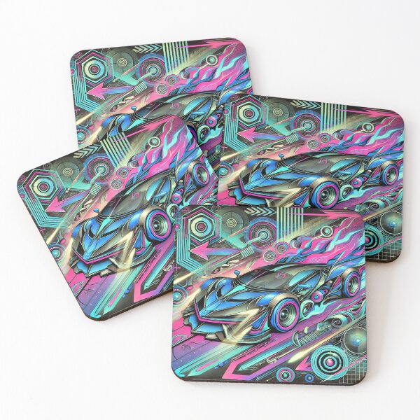 Item preview, Neon Velocity: Futuristic Supercar in Motion designed and sold by aunins7.