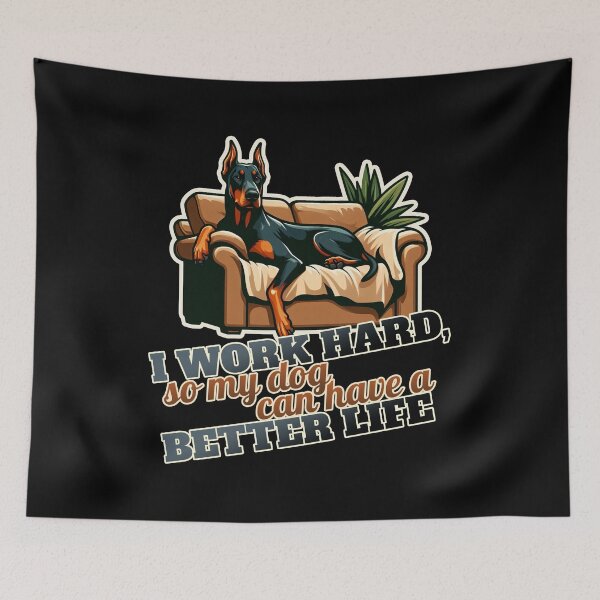 Item preview, Work hard Doberman Dobie Couch, Sofa designed and sold by ThisDress.