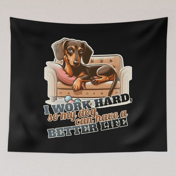 Item preview, Work hard  Dachshund Couch, Sofa designed and sold by ThisDress.