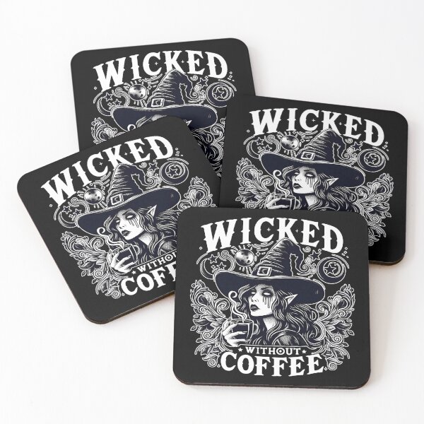 Item preview, Wicked Without Coffee Funny Halloween Witch for Coffee Lover designed and sold by masterdeer.