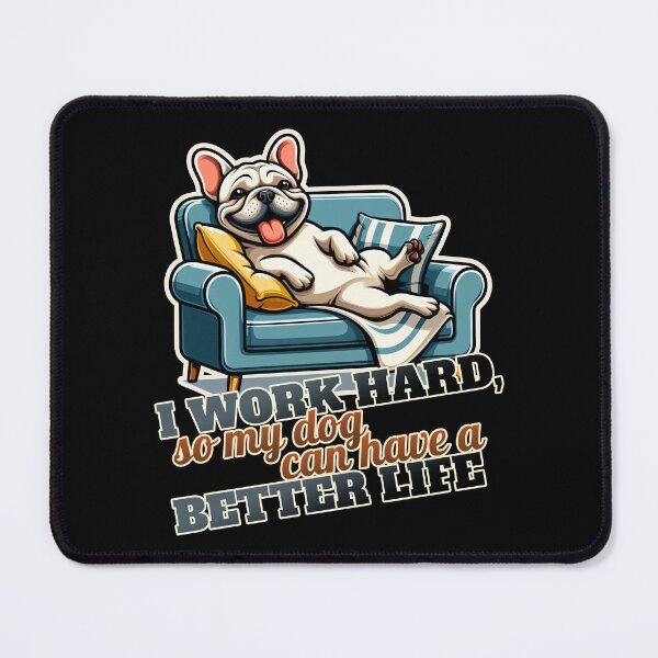 Item preview, Work hard French bulldog, frenchie Couch, Sofa designed and sold by ThisDress.