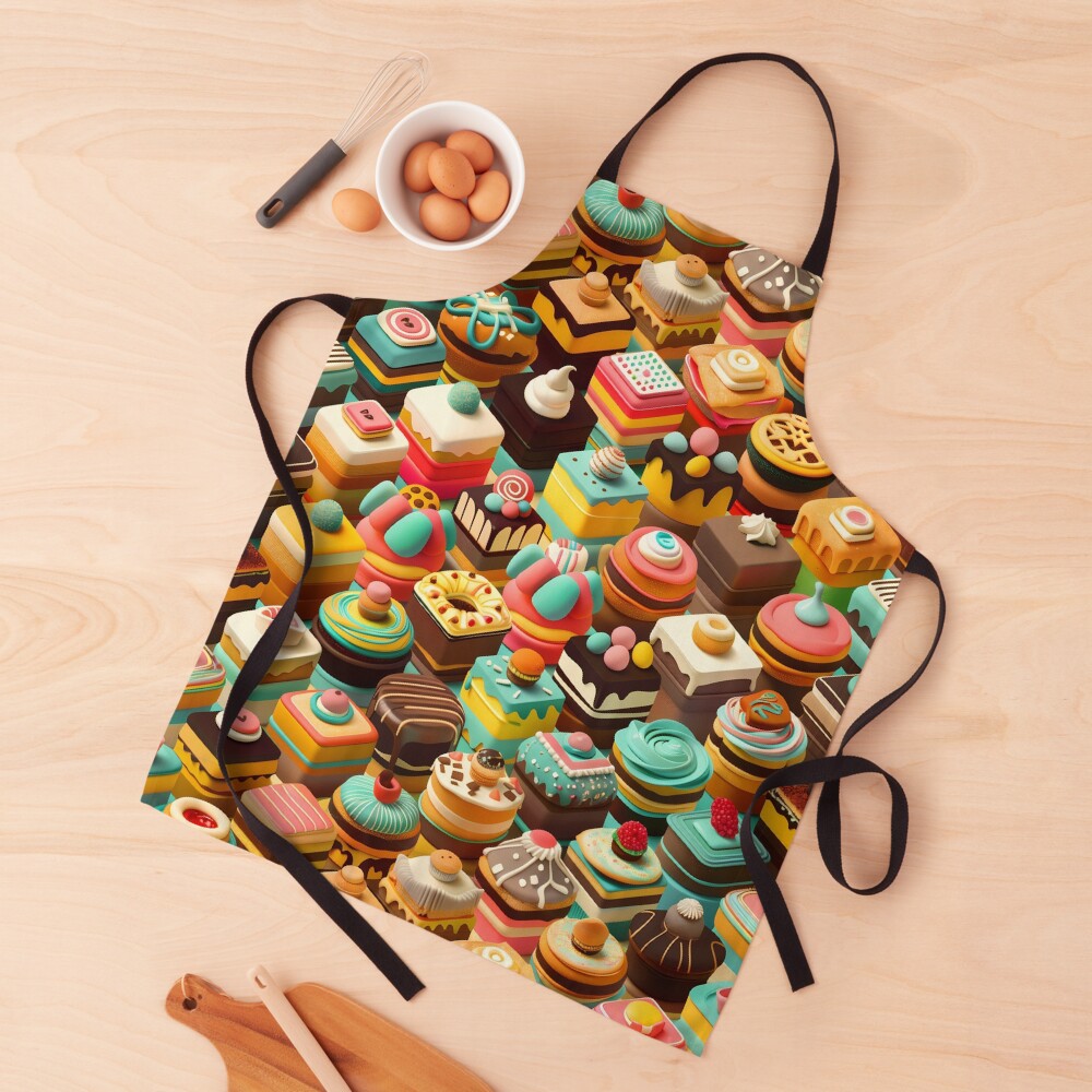 Frosted Isometric Pastries Apron