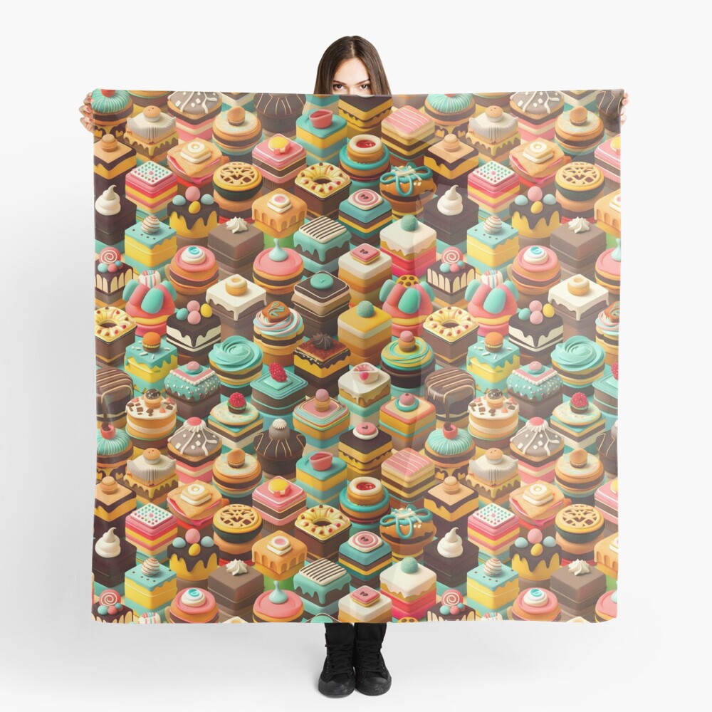 Frosted Isometric Pastries Scarf