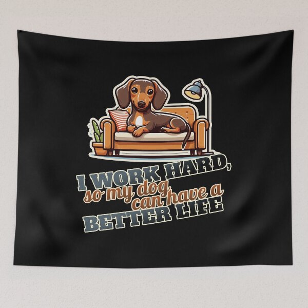 Item preview, Work hard  Dachshund Couch, Sofa designed and sold by ThisDress.