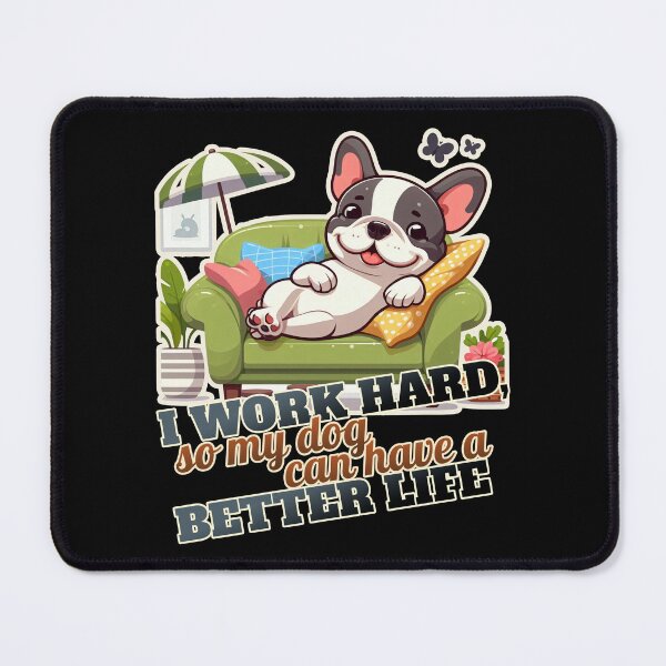 Item preview, Work hard French bulldog, frenchie Couch, Sofa designed and sold by ThisDress.