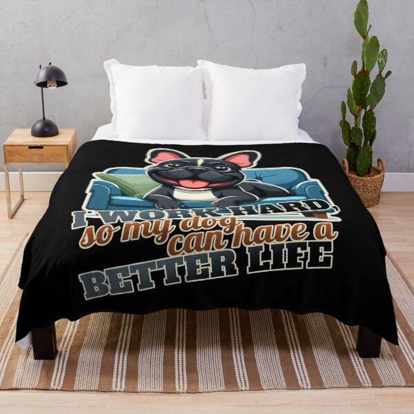 Item preview, Work hard French bulldog, frenchie Couch, Sofa designed and sold by ThisDress.