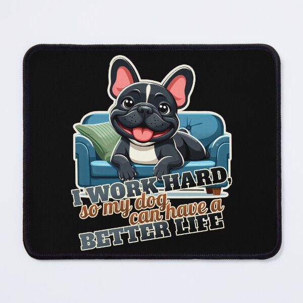 Item preview, Work hard French bulldog, frenchie Couch, Sofa designed and sold by ThisDress.