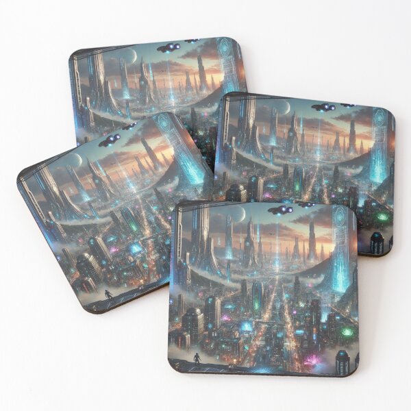 Item preview, Futuristic Metropolis: Neon City of Tomorrow designed and sold by aunins7.