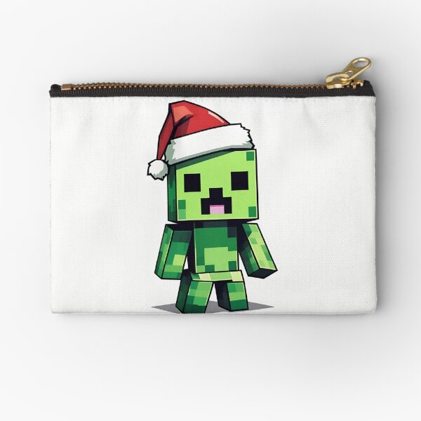 Item preview, Cute Minecraft Creeper in Santa Hat designed and sold by LyssasMindArt.