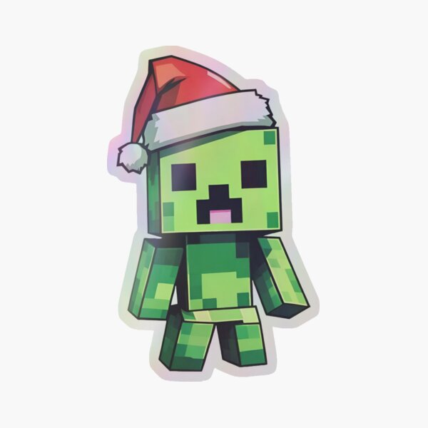 Artikel-Vorschau von Süßer Minecraft Creeper mit Weihnachtsmütze, designt und verkauft von LyssasMindArt.