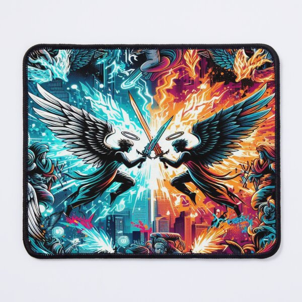 Item preview, Urban Battle of Angels and Demons in Graffiti designed and sold by Imaginarium of Chaos falcon88 .