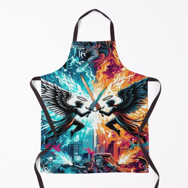 Item preview, Urban Battle of Angels and Demons in Graffiti designed and sold by Imaginarium of Chaos falcon88 .