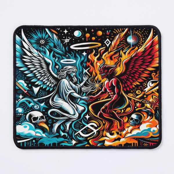 Item preview, Celestial and Infernal Fusion in Urban Graffiti designed and sold by Imaginarium of Chaos falcon88 .
