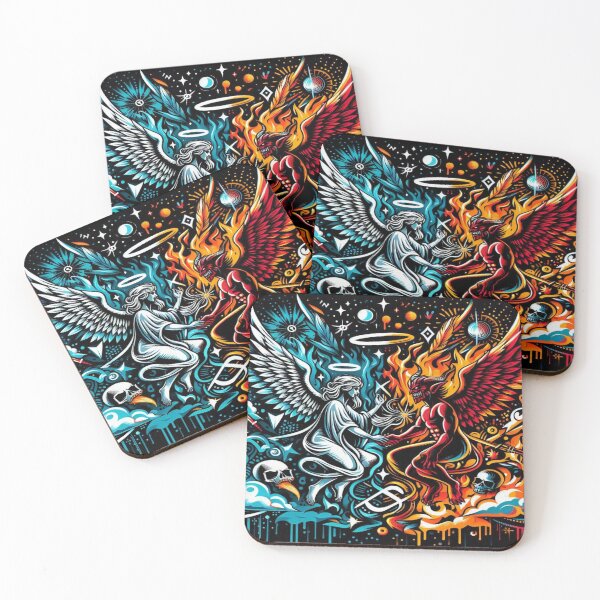 Item preview, Celestial and Infernal Fusion in Urban Graffiti designed and sold by Imaginarium of Chaos falcon88 .