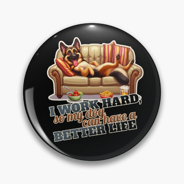 Item preview, Work hard German Shepherd Couch, Sofa designed and sold by ThisDress.