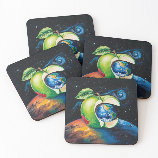 Item preview, Cosmic Apple Earth: Surreal Galaxy Planet Art designed and sold by drsnlnd.
