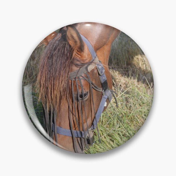 Item preview, horse eating grass designed and sold by Open Road Gallery .
