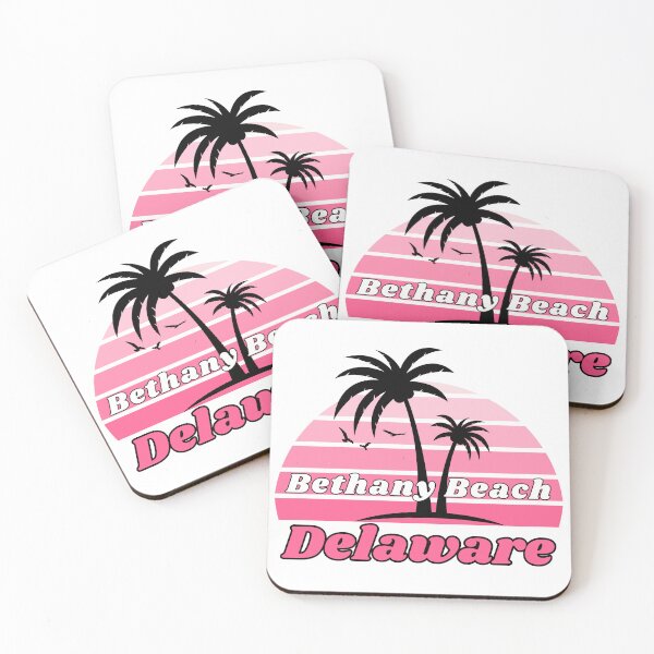 Item preview, Retro Cool Bethany Beach Delaware Palm Tree at Sunset designed and sold by karmdaf.