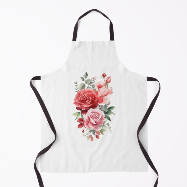 Item preview, Red rose pastel watercolor painting designed and sold by MiraCleAI.