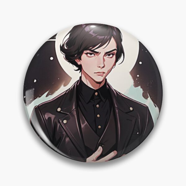Item preview, Anime Alpha Male in Black Leather Jacket designed and sold by Innercosmic.