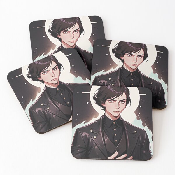 Item preview, Anime Alpha Male in Black Leather Jacket designed and sold by Innercosmic.